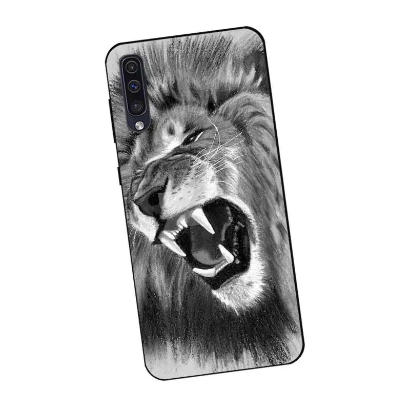 P109 Лев Черный силиконовый чехол для samsung Galaxy A6 A7 A8 A9 A10 A30 A40 A50 A60 A70 A80 A90 5G A20E плюс - Цвет: P1744