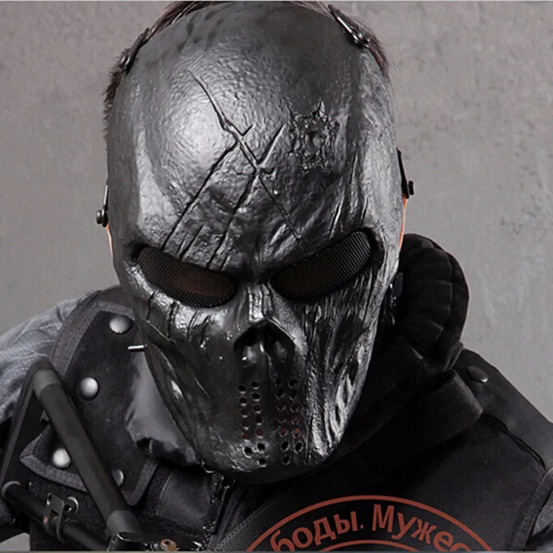 Наружная тактическая маска Wargame Black God Full Face страйкбол Пейнтбол Хэллоуин косплей ужас ГОСТ SWAT Череп маски