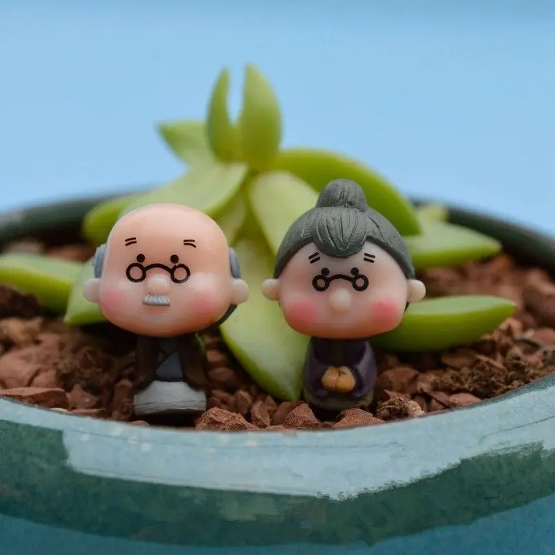 2 шт. милый миниатюрный Старый Дедушка Рождественский Сказочный Сад из смолы