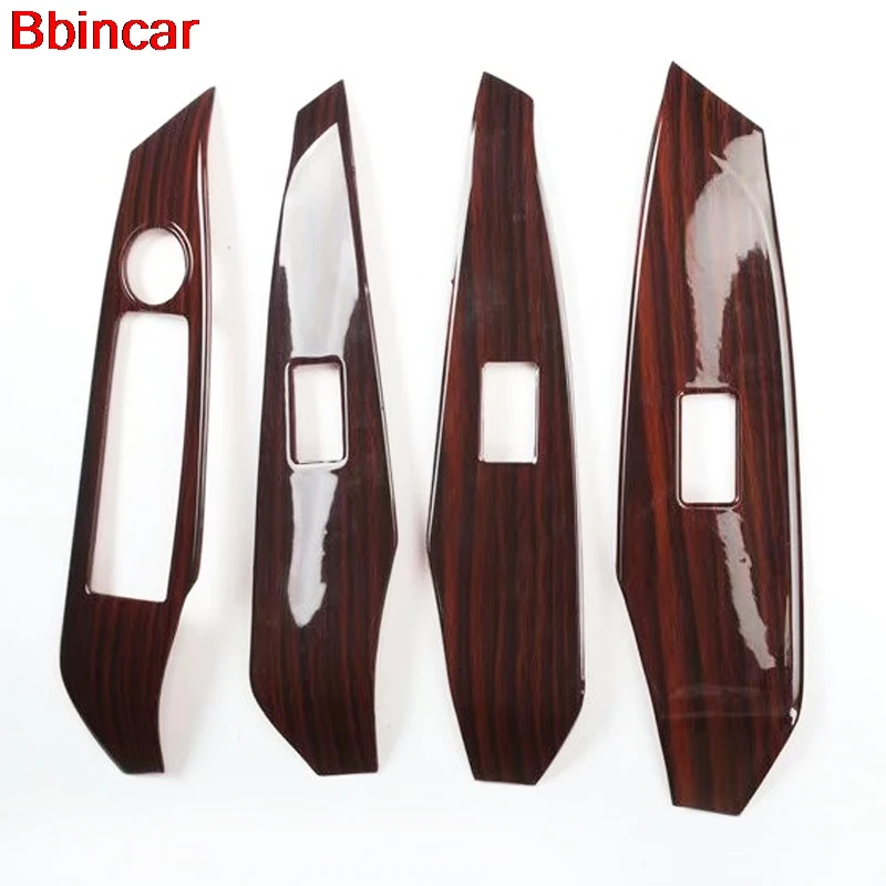 Bbincar ABS углеродное волокно краска под дерево интерьер окно переключатель кнопка