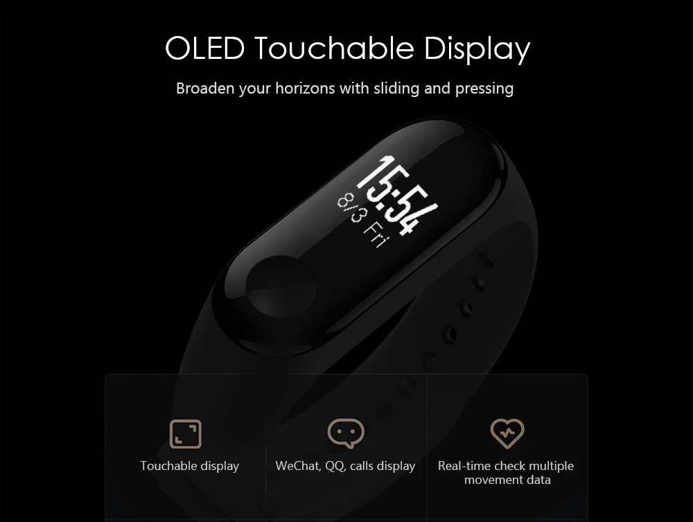 Глобальная версия Xiaomi Mi Band 3 Смарт-Браслет фитнес-браслет 3 большой сенсорный экран сообщение частота сердечных сокращений Smartband