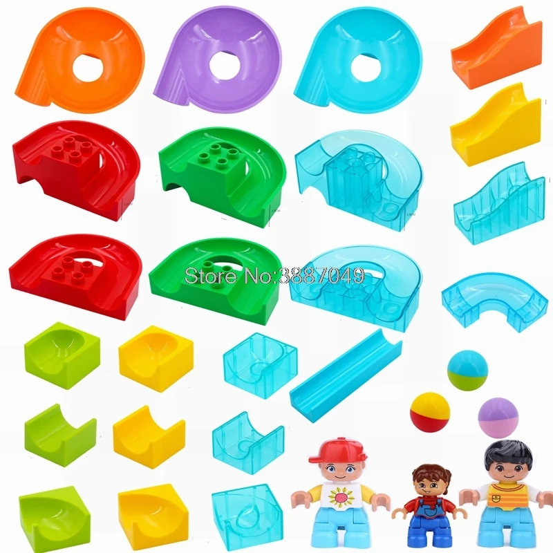 Блокировка Duplo слайд кирпичи большой размер MOC Одиночная распродажа DIY