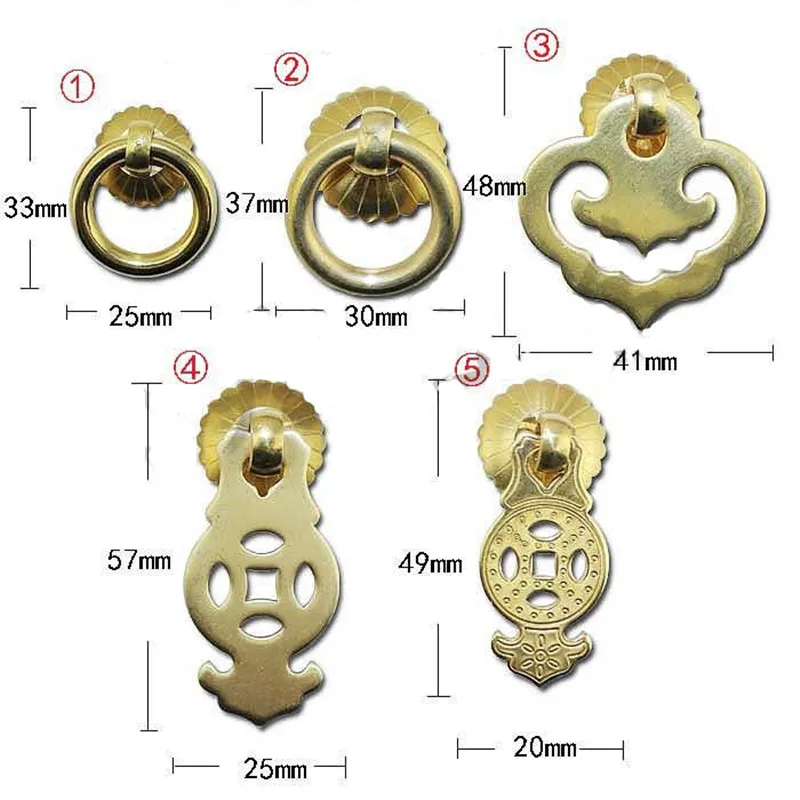 

Vintage Brass Single Furniture Door Pull Handle Copper Cabinet Dresser Drawer Knobs With Screws,Wooden Wine Gift Box,1PC