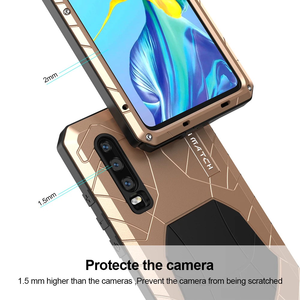 Для huawei P30 P30 Pro Чехол для Телефона Жесткий Алюминиевый металлический Закаленное стекло Защитная крышка для Mate10 20 сверхмощная защита