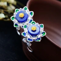 925 sterling silver with ms lapis lazuli silver earrings allergy free silver ear clip restoring ancient ways