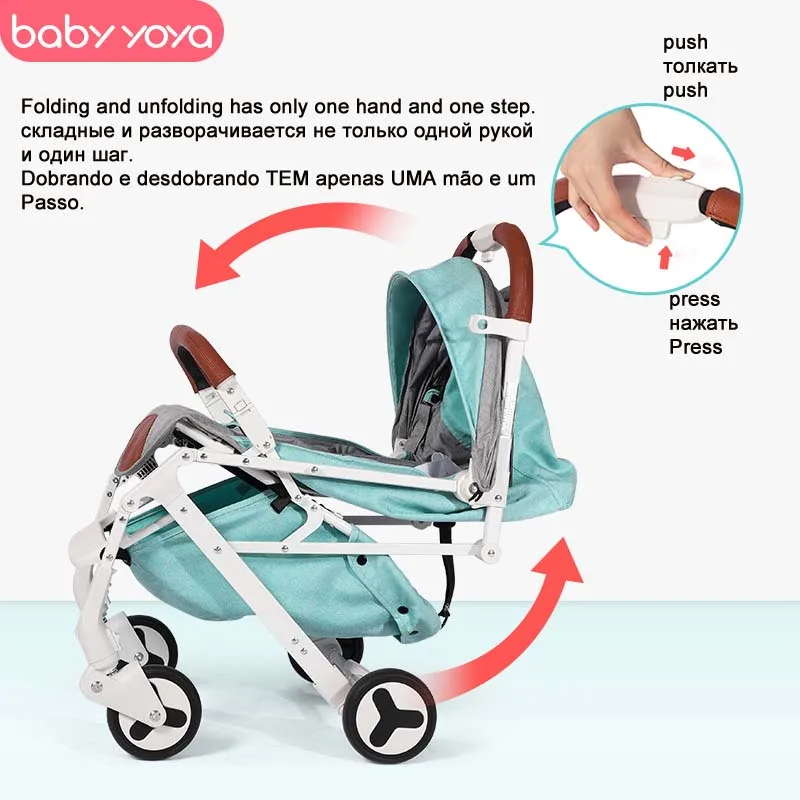 Портативная складная детская коляска BABYYOYA легкая и для путешествий|Легкая