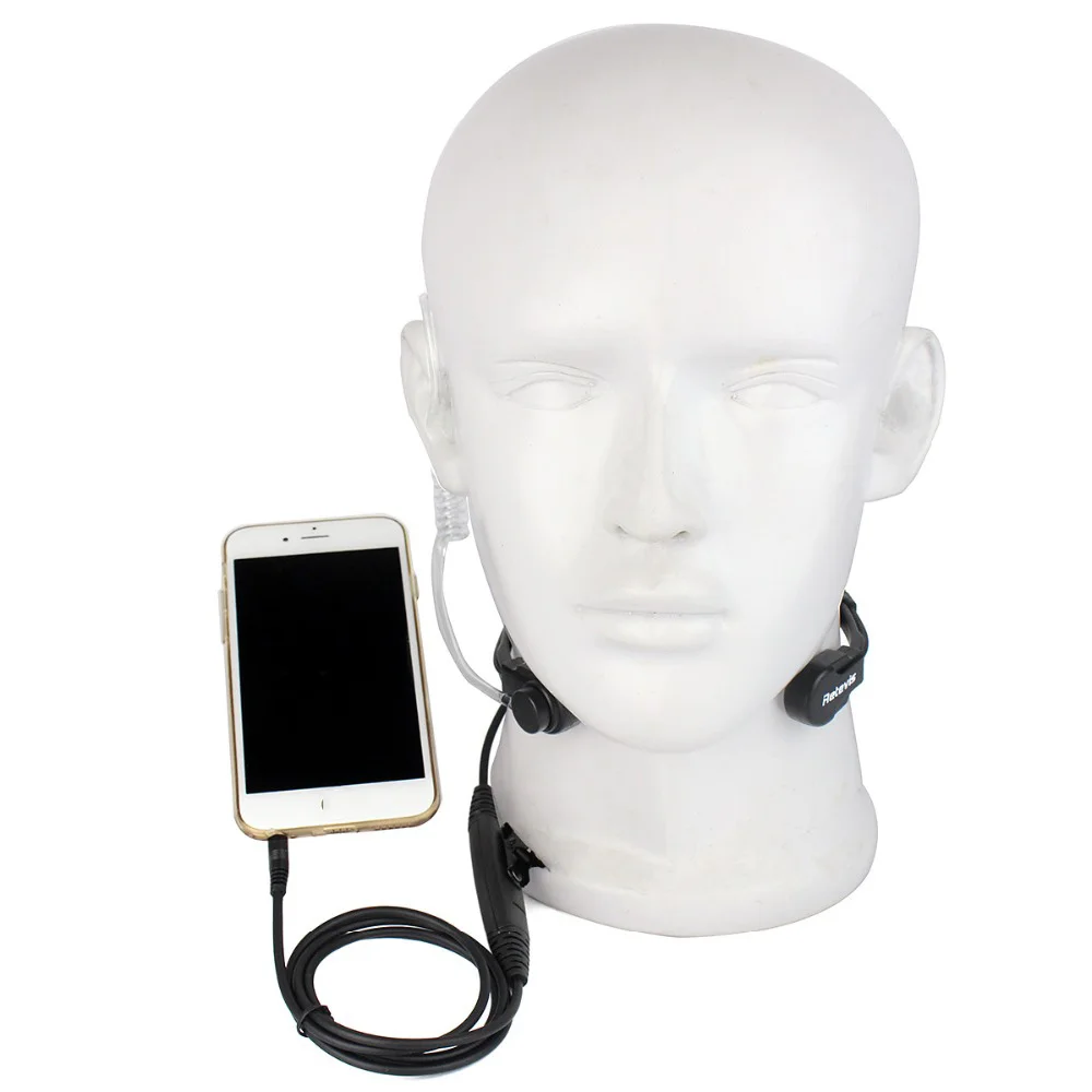 Наушники Retevis R 151 1pin 3 5 мм PTT Throat Mic скрытая гарнитура с воздушной трубкой медленным