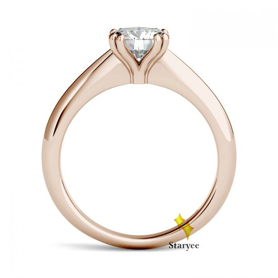 Настоящее 14 к белое золото Пара Кольца для влюбленных Свадьба 1.0CT Сертифицированный GH VVS его и ее наборы обручальных колец для женщины мужчины подарок