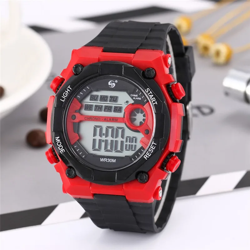 Многофункциональные 10 м водонепроницаемые часы цифровые двойного действия