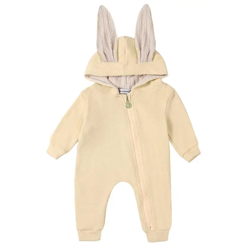 beige Новинка весны пасхальные Одежда для новорожденных хлопок Onesie для маленьких мальчиков Комбинезон детский костюм девочек младенческой 3 9 12 мес - Цвет: beige