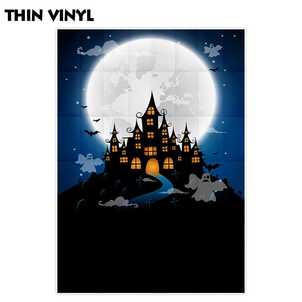 Фон для фотосъемки Allenjoy Хэллоуин вечеринка привидение замок с привидениями