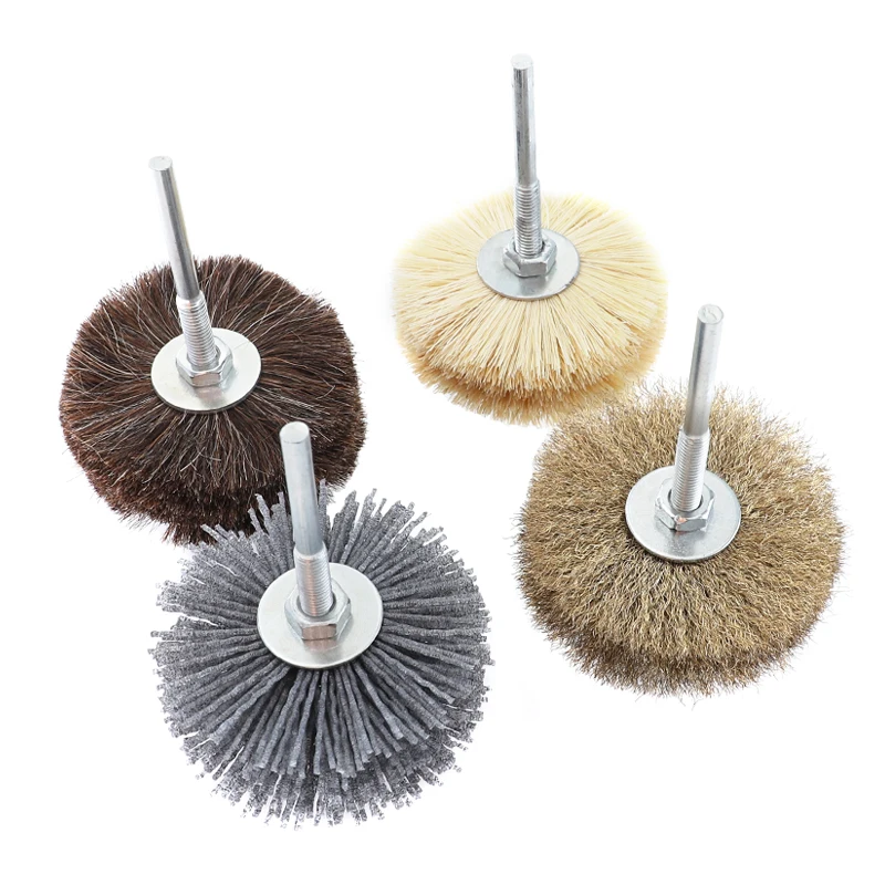 Полировальный круг 6 мм хвостовик нейлоновая абразивная щетка вращающаяся