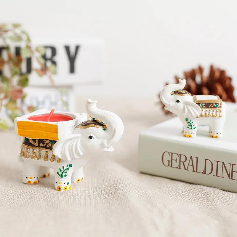 HeyMamba чайный держатель свечей подставка из смолы слон подсвечник домашний декор