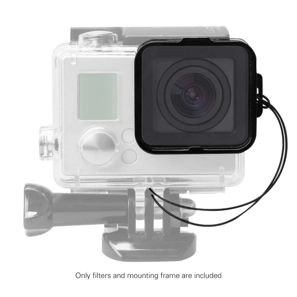 Набор защитных квадратных фильтров Andoer для объектива ND (ND2/ND4/ND8/ND16) GoPro Hero4/3 +/3