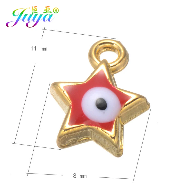 Турецкие украшения Juya 50 шт./лот эмалированные греческие сглаза звёздное сердце