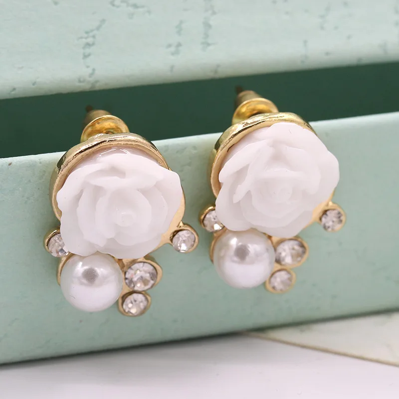 Новые ювелирные изделия хрустальные серьги гвоздики с искусственным жемчугом