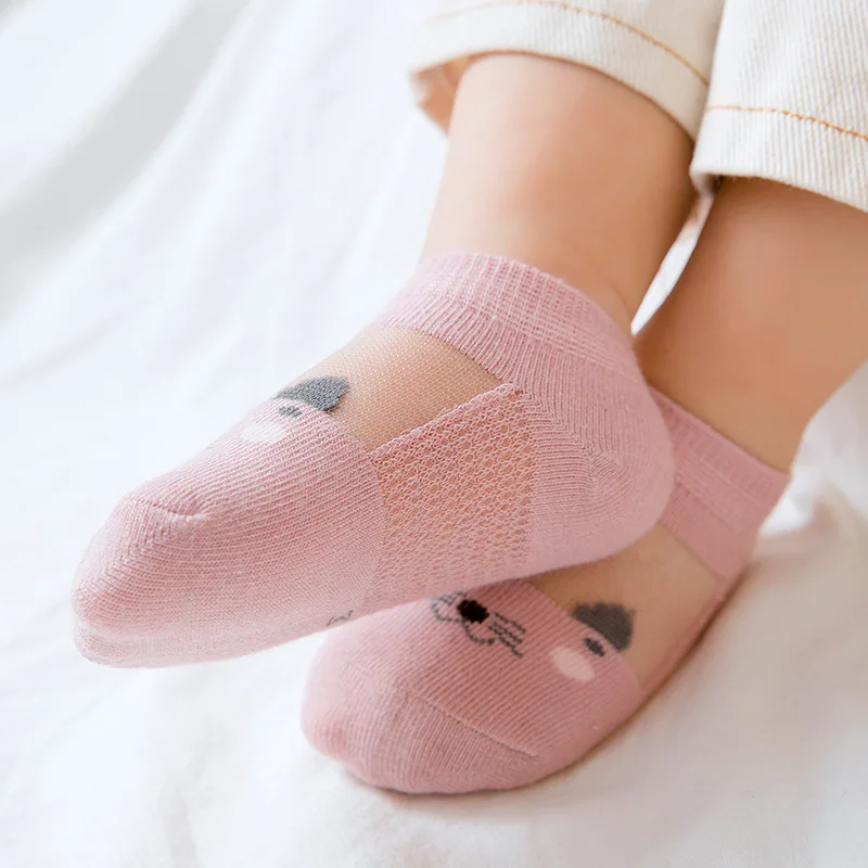 Популярные детские носки летние тонкие удобные дышащие хлопковые модные для