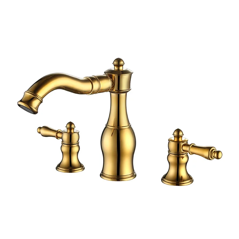 3 шт. латунный Смеситель для ванной комнаты с тремя отверстиями смеситель