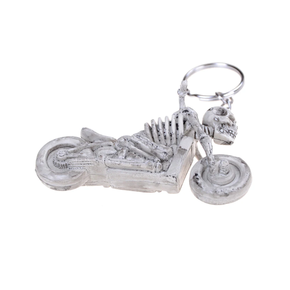 1 шт Новый Череп мотоцикл игрушка подарок череп брелок винтажный резиновый