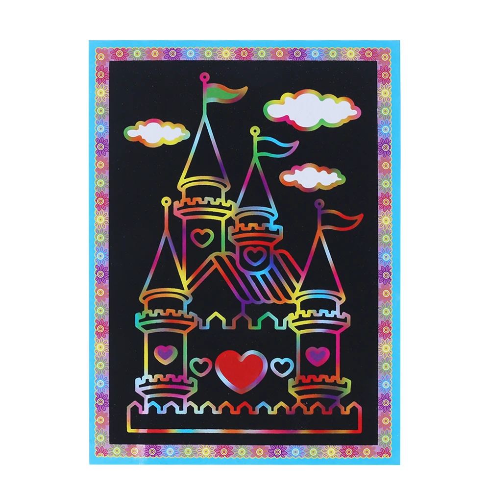 1/5/10 шт 12 7*17 2 см Magic Радуга наборы печати Бумага черный DIY покрытия Рисунок Игрушки