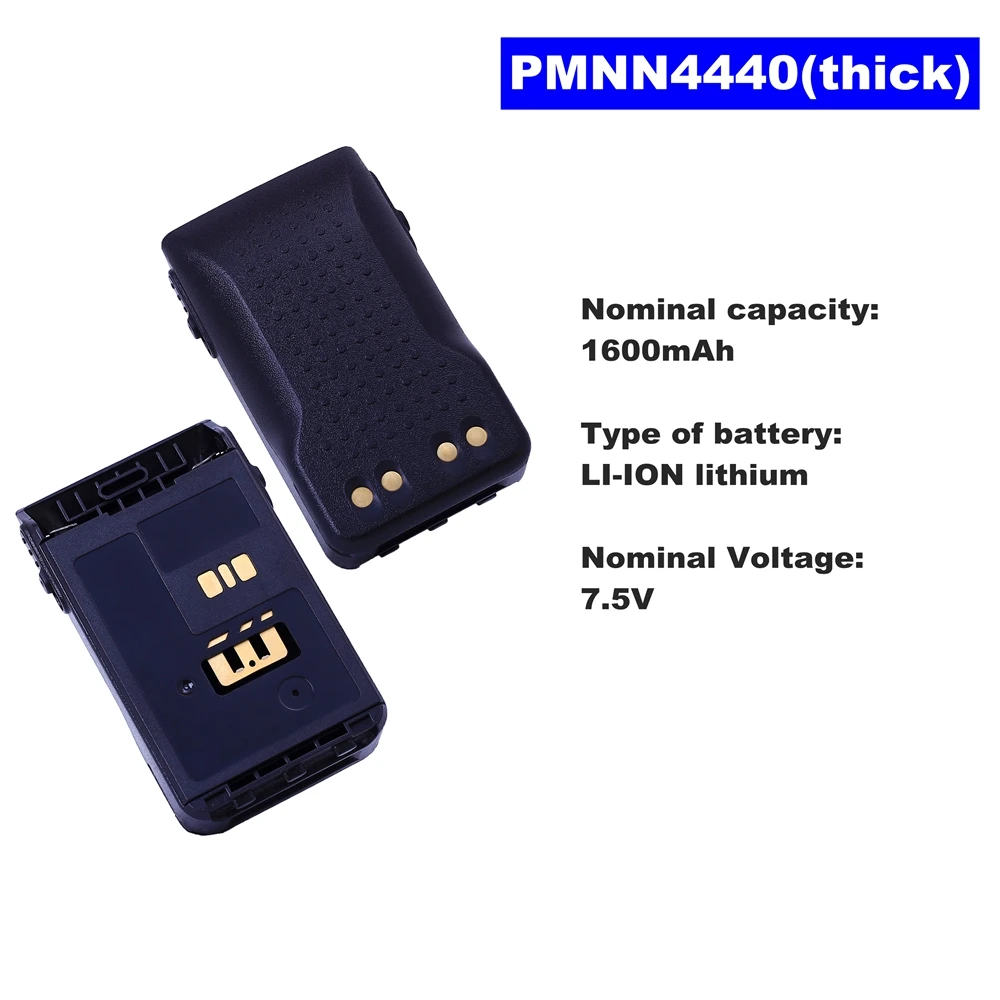 7 5 В 1600 мАч литий ионная Радио батарея PMNN4440 для Motorola Walkie Talkie XIR E8600/8608/8668