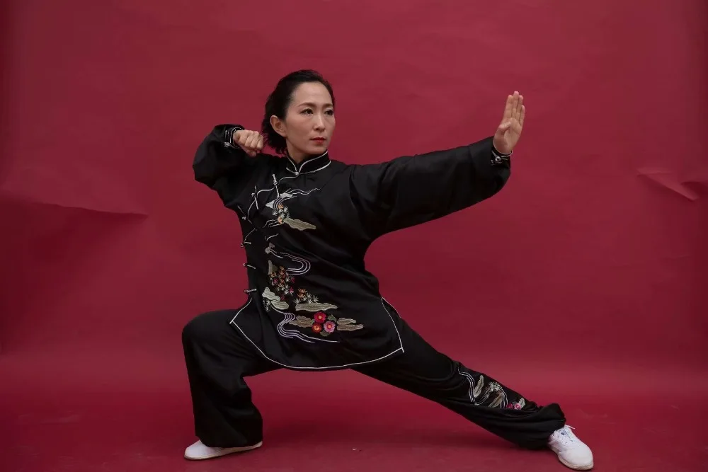 Wushu taichi одежда тайцзи changquan Униформа боевых искусств соревнование вышитая kungfu