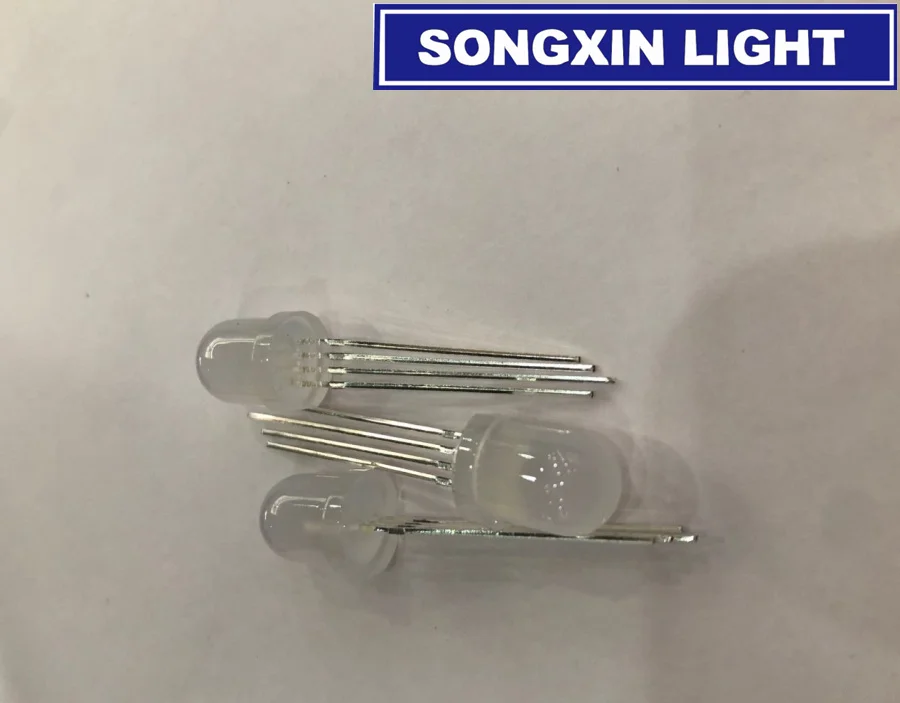 100 шт./лот 8 мм/F8 4Pin красный зеленый синий RGB LED диффузный общий анод/катод Rgbled