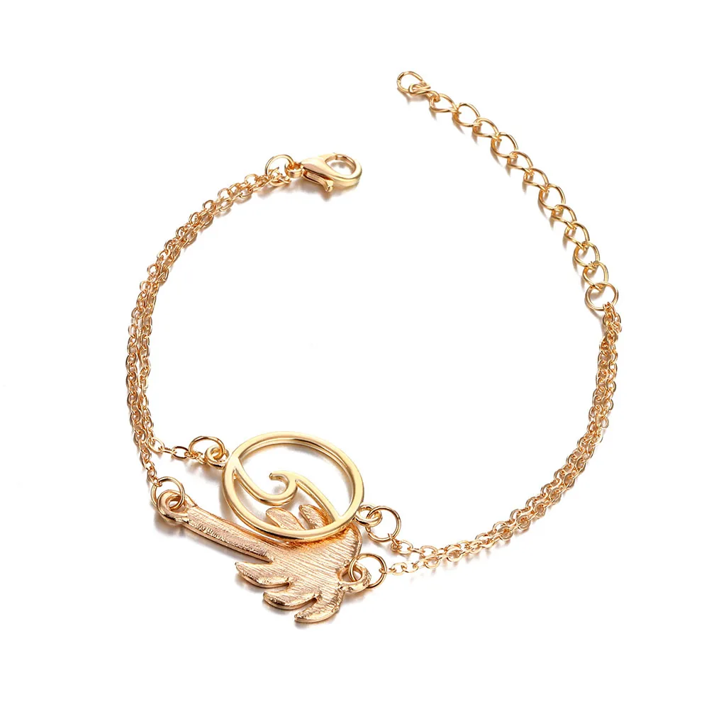 Набор браслетов FNIO многослойный Женский Пляжная цепочка с кулоном в виде