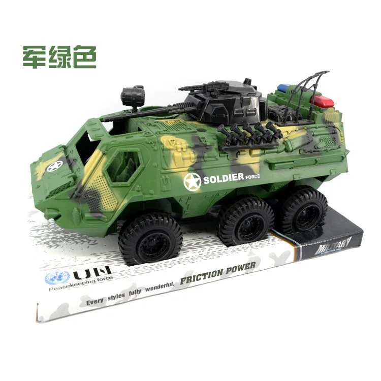 Большой размер Военный бронированный автомобиль игрушка камуфляж инерционный Танк модель автомобиля детский день подарок для мальчика припоя сила