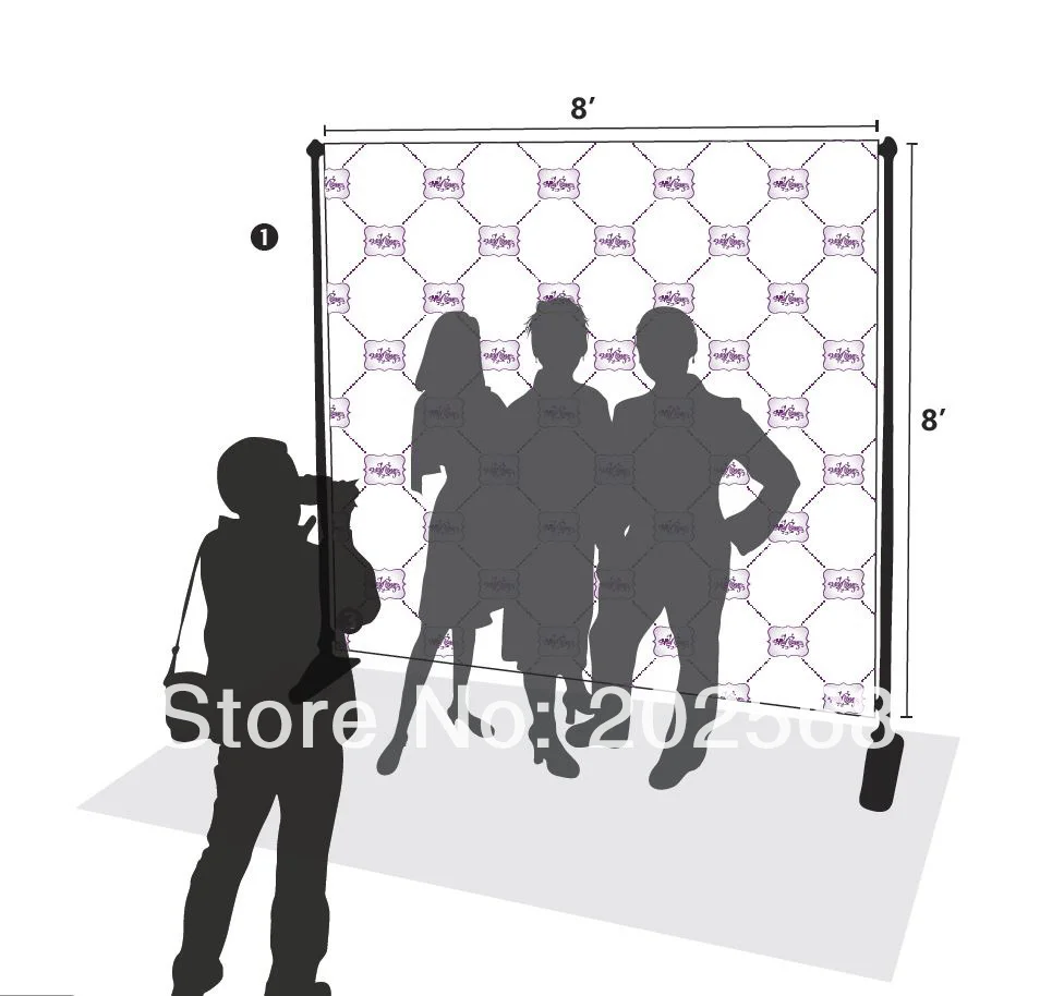 Бесплатная доставка! 8 'x 8' шаг и повтор стенда баннера с печатью | Дом сад