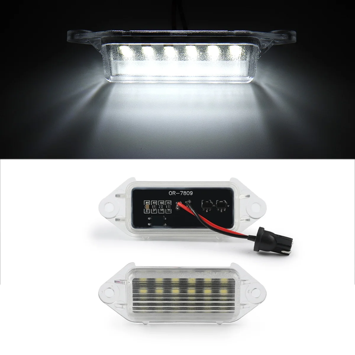 2 шт. безотказные светодиодные лампы для номерного знака 18SMD белый светодиодный светильник для номерного знака для Mitsubishi Lancer X EVO 2003