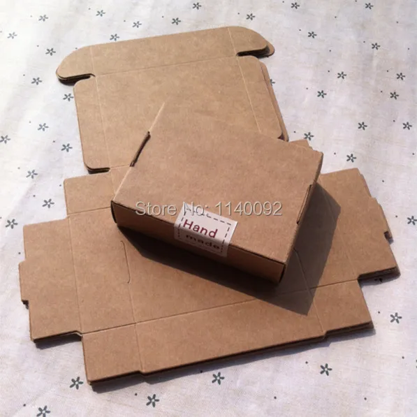 

free shipping 50 pcs a lot 8x6x2.2cm retro kraft card packing boxs/packaging case/cosmetics casket/handmade soap box/ gift boxs