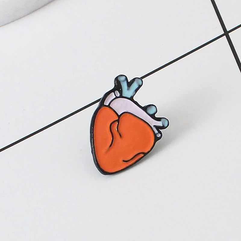 Korean Version Of Enamel Color Drop Human Brooch Brain Eye Teeth Heart Accessories Wholesale Pin Badge | Украшения и аксессуары
