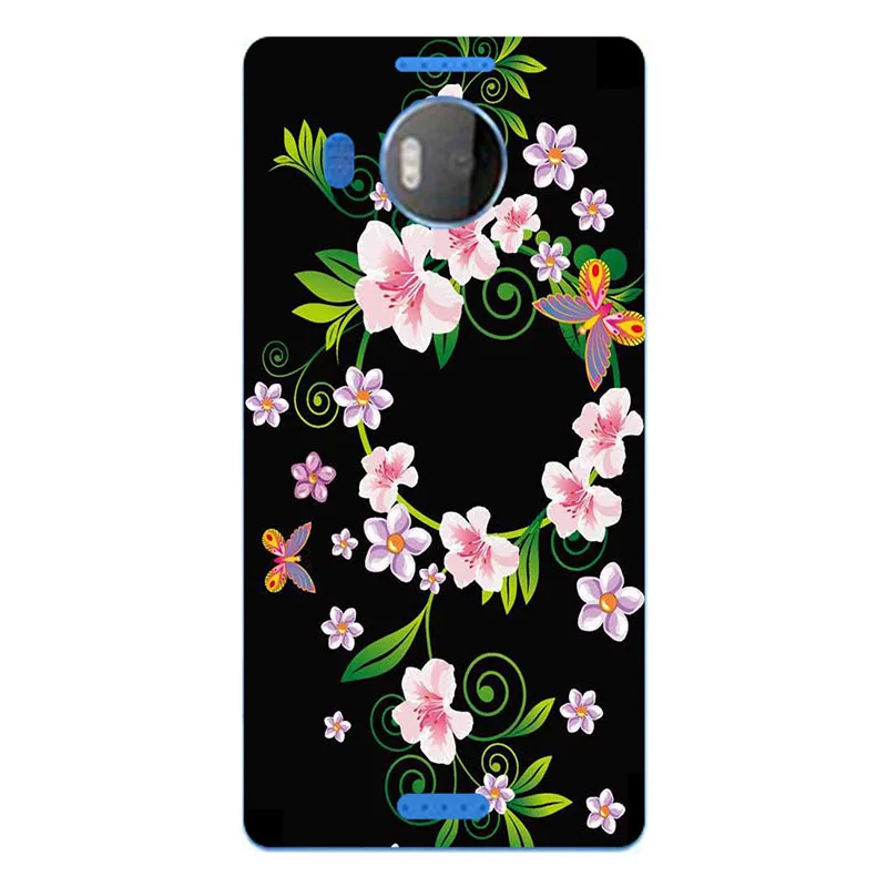Чехол для Nokia Lumia 950XL цветок мультфильм листья задняя крышка тяжелых случаях
