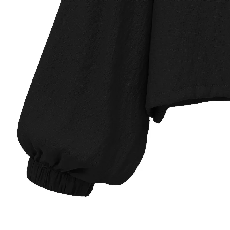 Женская футболка с рукавом фонариком повседневная свободная большого размера