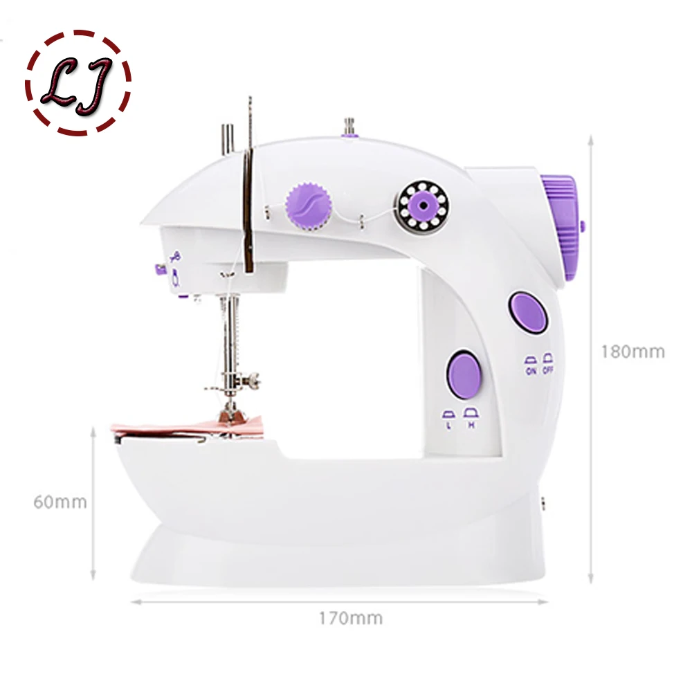 Электрическая швейная машинка многофункциональная двухскоростная Мини для