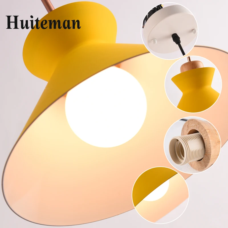 New Vintage Industrial wood Pendant lamp E27 iron lampshade Light Aisle living room Lights Retro coffee bar Hang Lamps | Освещение