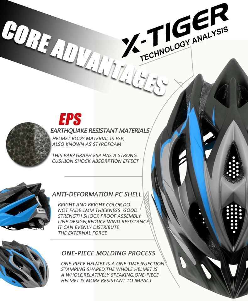 X-TIGER,, ультралегкий велосипедный шлем, литой, MTB, велосипедный шлем для горного велосипеда, защитный шлем, для улицы, для альпинизма, для мужчин и женщин