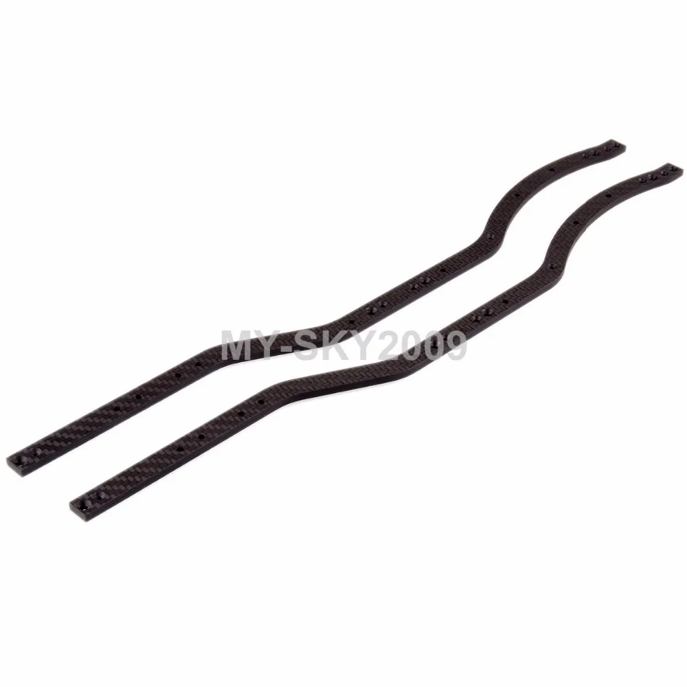 2pcs AX30502 Carbon Fiber Chasis Rail Set For RC 1:10 Axial SCX10 2012 Jeep AX90028 Deadbolt AX90044 | Игрушки и хобби
