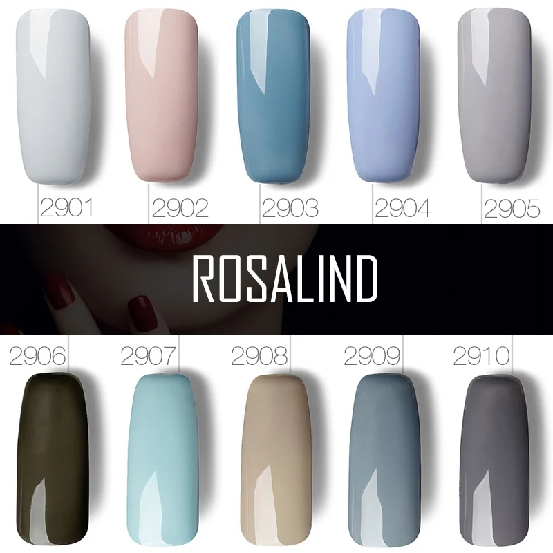 ROSALIND гель 1S 10 мл 2901 2918 серый цвет серия Гель лак для ногтей наращивание дизайн УФ