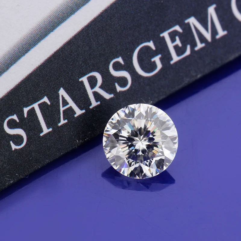 Камни для изготовления ювелирных изделий 2 карата муассаниты белого цвета 8 0 мм