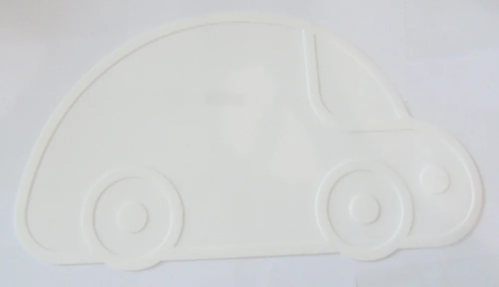 Car White Силиконовая подставка милый медведь кролик автомобиль дети ребенок термостойкая прокладка Coaster BPA бесплатно Водонепроницаемая скатерть портативный коврик - Цвет: Car White