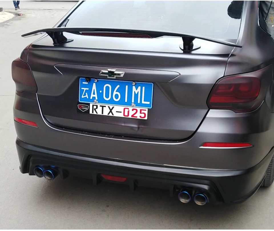 Универсальный автомобильный спойлер подходит для всех автомобилей седан АБС пластик Спорт индивидуальность автомобиля крыло без лампы для автомобилей Седан без дрели