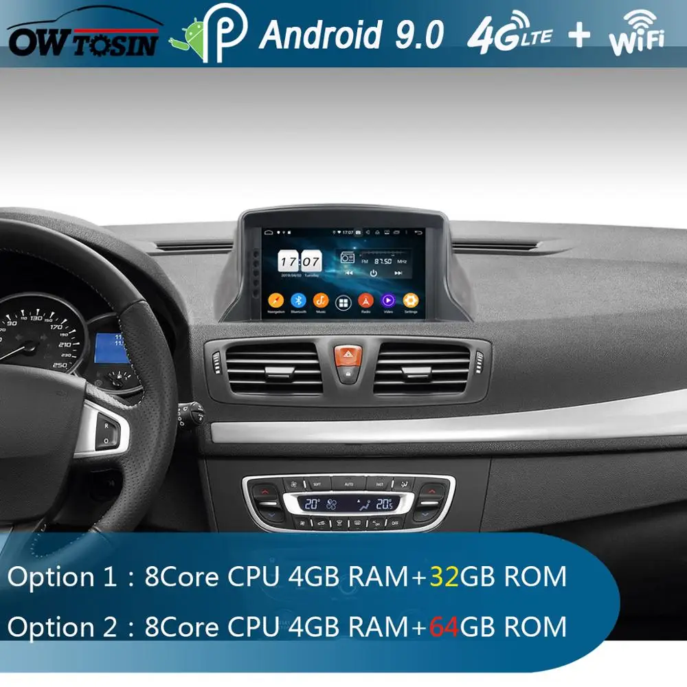 Автомагнитола с GPS для Renault Megane III Fluence 2009 2016 7 &quotIPS 8 ядер 4 Гб ОЗУ + 64 ПЗУ Android 9 0 DSP CarPlay