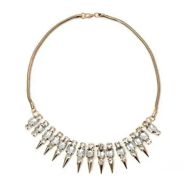 Фото BattLake Punk Rivet Crystal Pendant Statement Necklace Metal Chain Лампы и освещение BattLake Punk Rivet Crystal Pendant Statement Necklace Metal Chain Лампы и освещение
