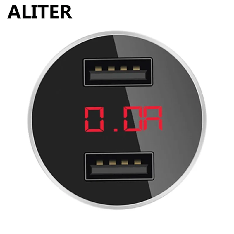 Автомобильное зарядное устройство ALITER для телефона с двумя USB-портами и красным