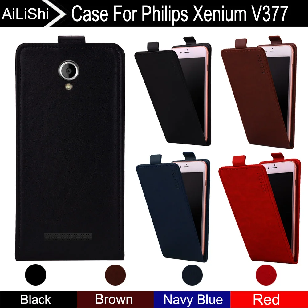 

AiLiShi For Philips Xenium V377 Case Up And Down Vertical Phone Flip Leather Case V377 Phone Accessories 4 Colors + Tracking !