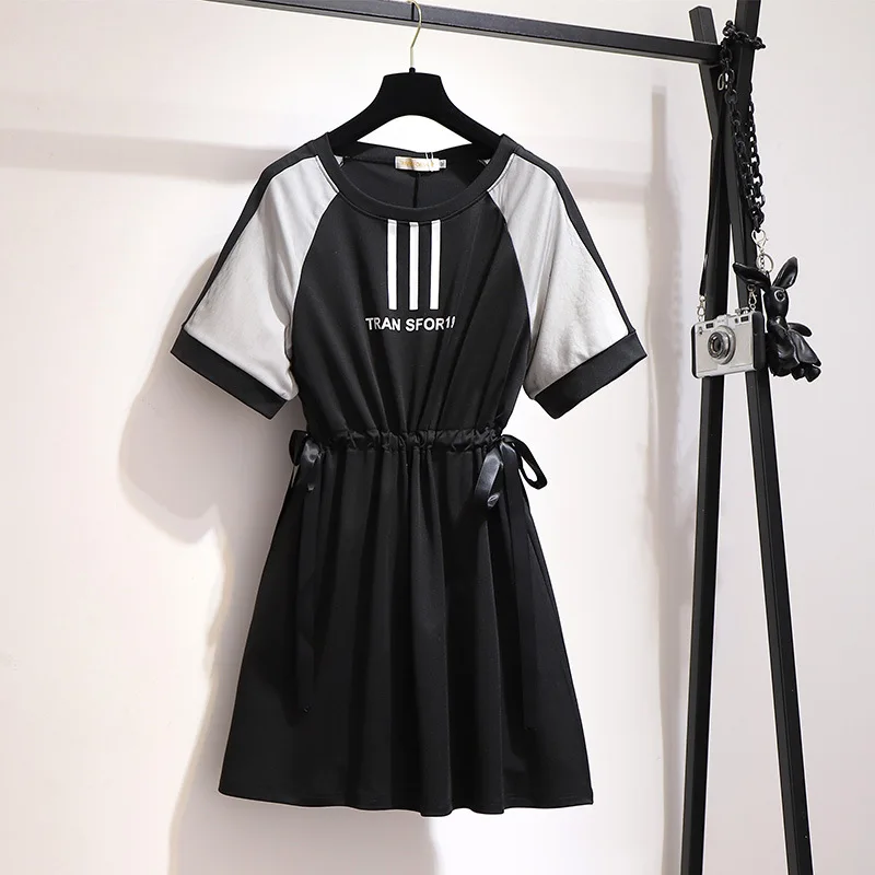 2XL 6XL 2019 Новое повседневное летнее платье большого размера для полных женщин плюс