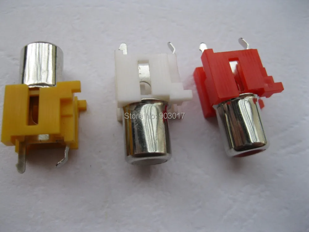 30 шт. в партии разъем AV Pin гнездо RCA 3 цвета аудио видео фоторазъем|connector 3|connector
