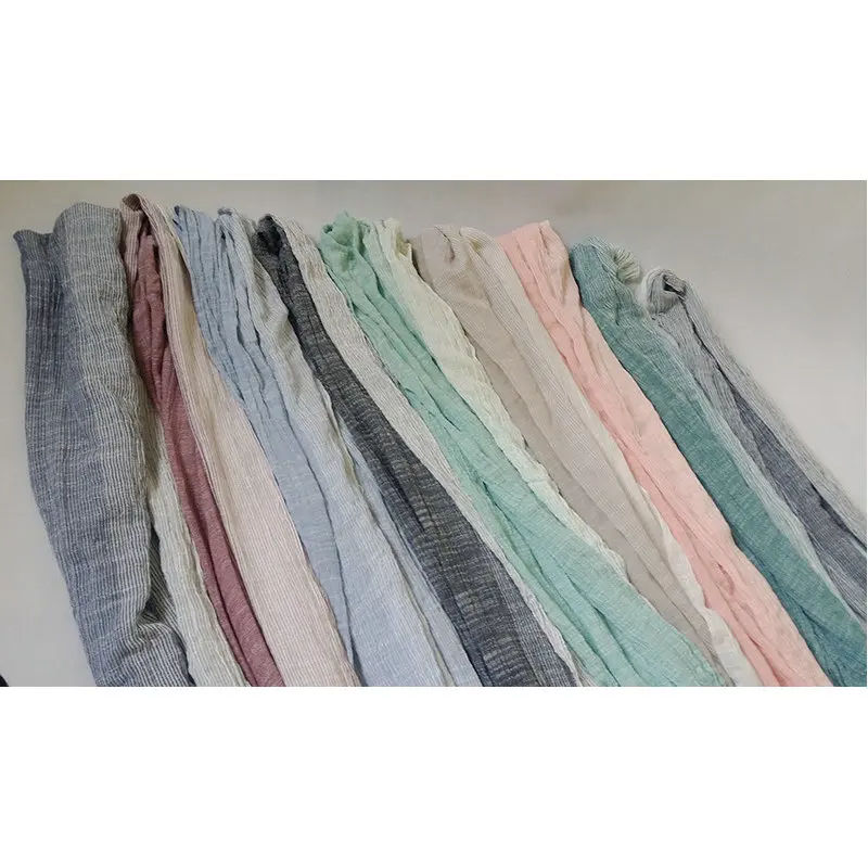 Шаль унисекс для мужчин и женщин с эффектом омбре Весенняя летняя хлопковая